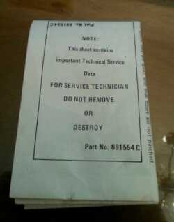 VTG Lady Kenmore Dryer Technical Schematic Sheet Service Wiring Diagram 691554C