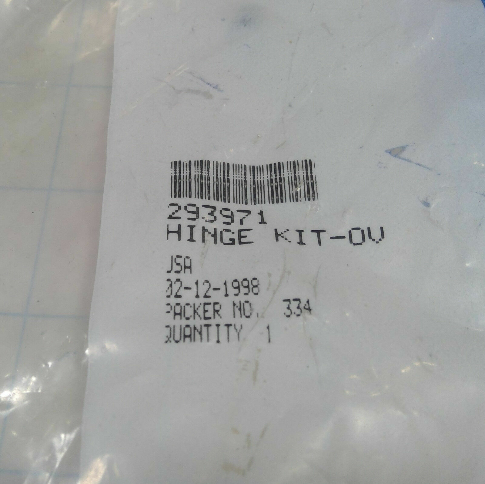 NEW Vintage KENMORE General Electric OVEN DOOR HINGE 293971 AP3415607 PS211040 2