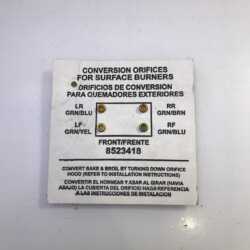 NEW OEM GENUINE WHIRLPOOL Range LP Orifice Conversion Kit 8523418 WP8523418