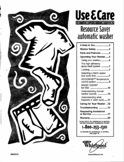Whirlpool Resource Saver for Automatic Washers PDF Download