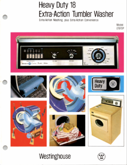 Westinghouse Extra- Action Tumbler Washer Brochure Model No. LT870P PDF Download