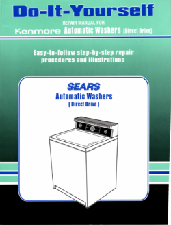 Kenmore Automatic Washer (Direct Drive) Repair Manual PDF Download