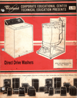 Whirlpool Direct Drive Washers Job Aid/ Workbook Part No. 787930 PDF Download