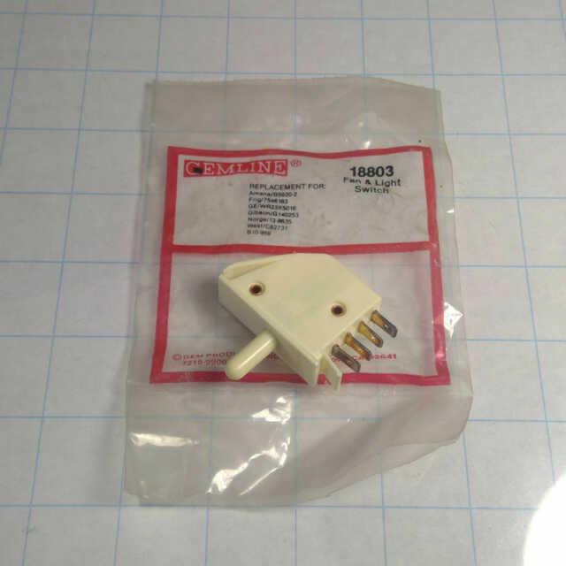 NEW Vintage Frigidaire NORGE Westinghouse REFRIGERATOR Fan / Light Switch 18803