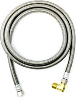 NEW HIGH QUALITY 6FT. Stainless Steel Dishwasher Supply Line with Brass Elbow