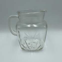 VTG Antique Refrigerator GLASS Orange Juice MILK Jug Pitcher STAR Sunburst