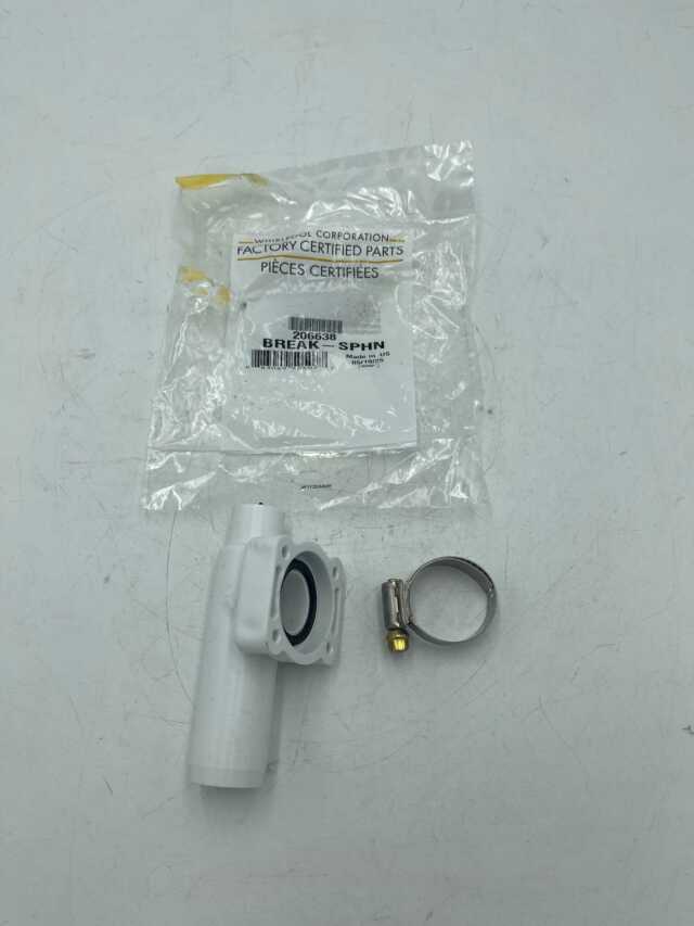 Genuine Whirlpool Washer Siphon Break w/ clamp 206638, AP4023880, PS2017342 - Image 2