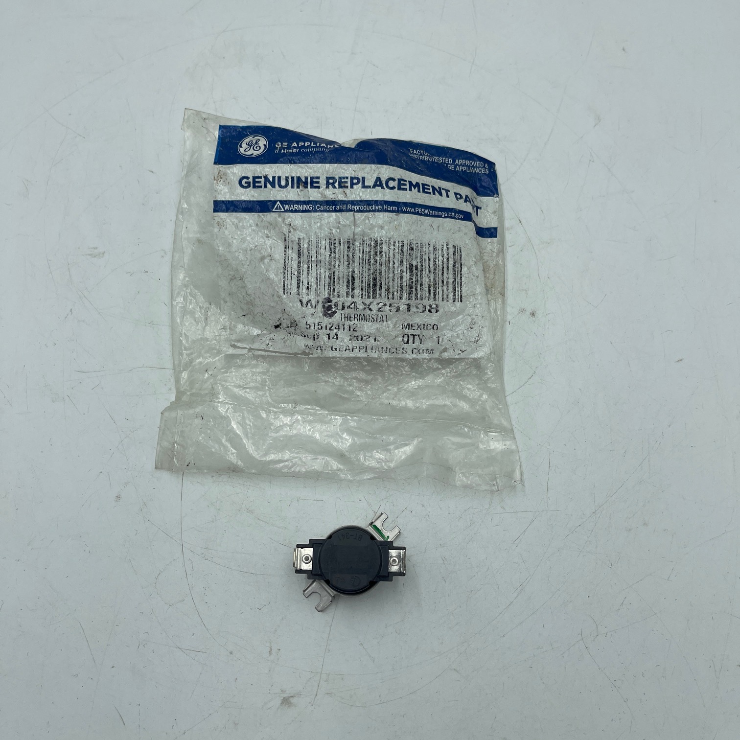 New GE Dryer Thermostat WE04X25198 AP6024634 PS11736631