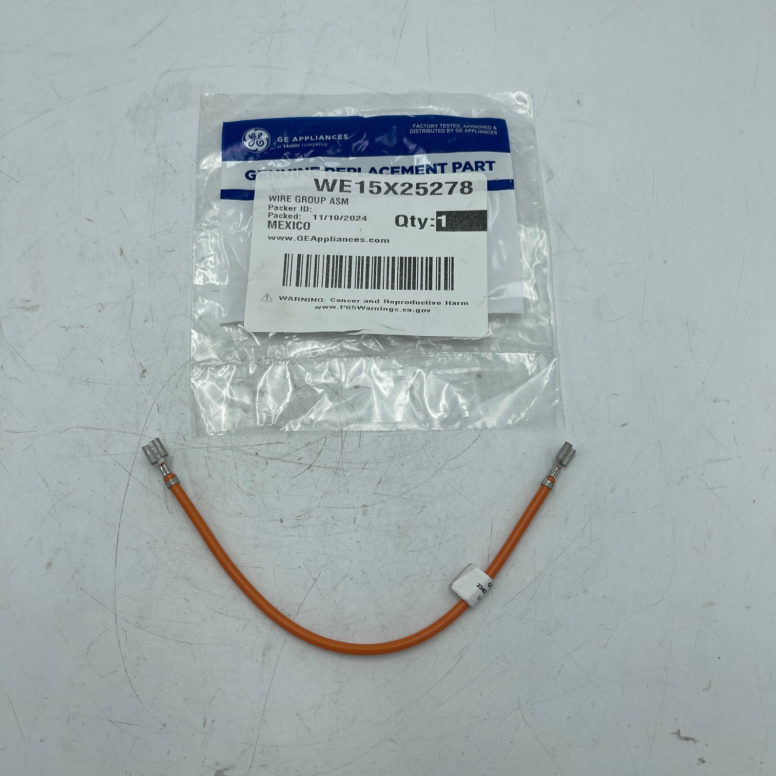New GE DRYER Orange Wire WE15X25278