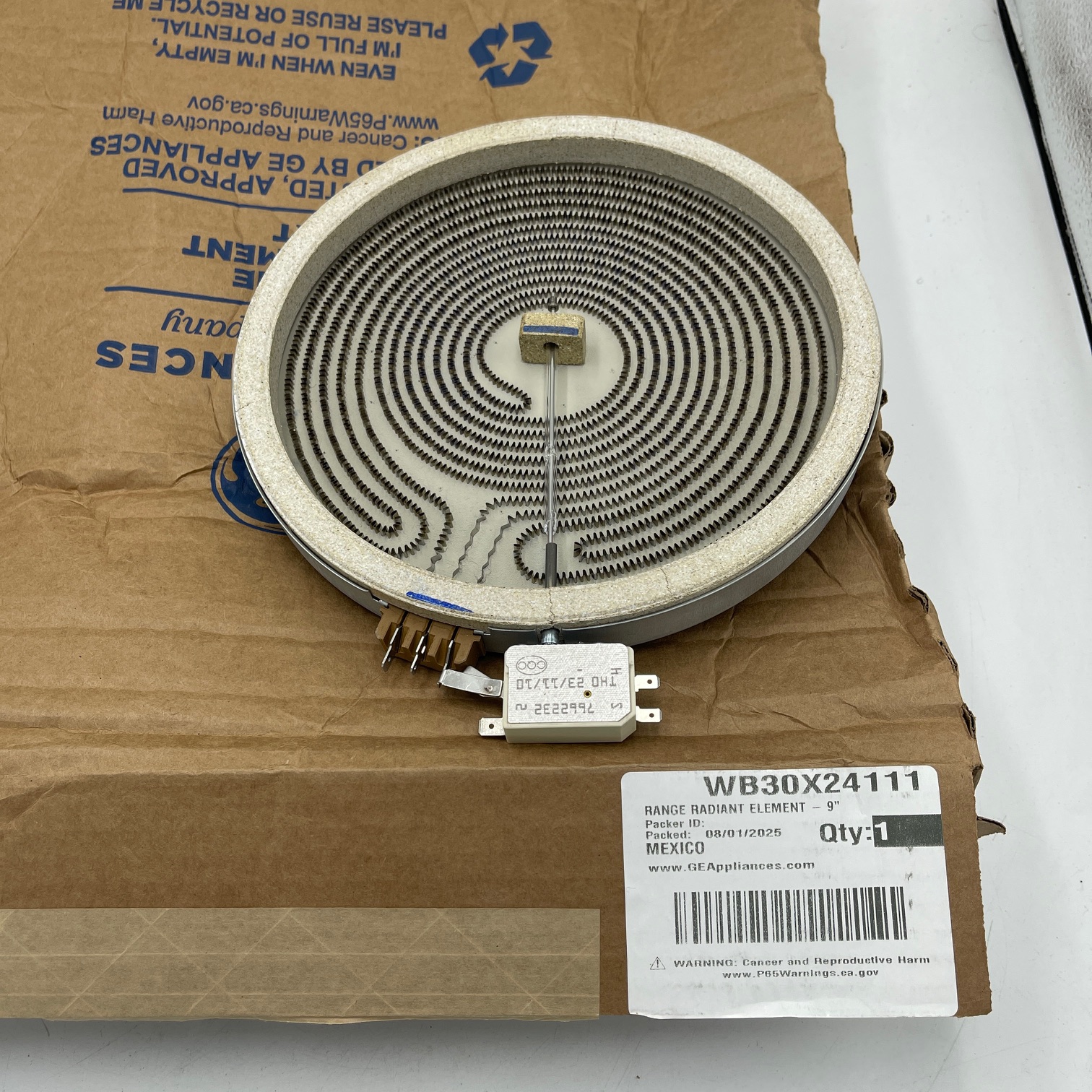 New Genuine GE Oven RANGE 9 inch Radient Element WB30X24111 AP5989975