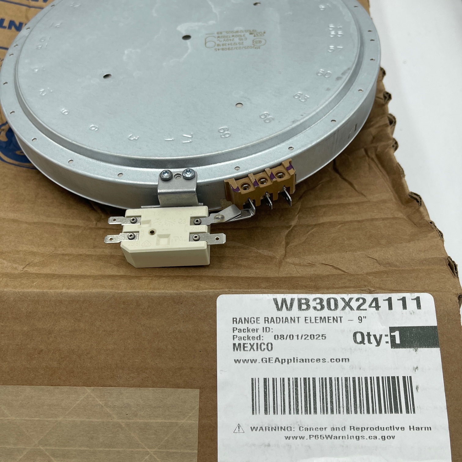 New Genuine GE Oven RANGE 9 inch Radient Element WB30X24111 AP5989975 - Image 2