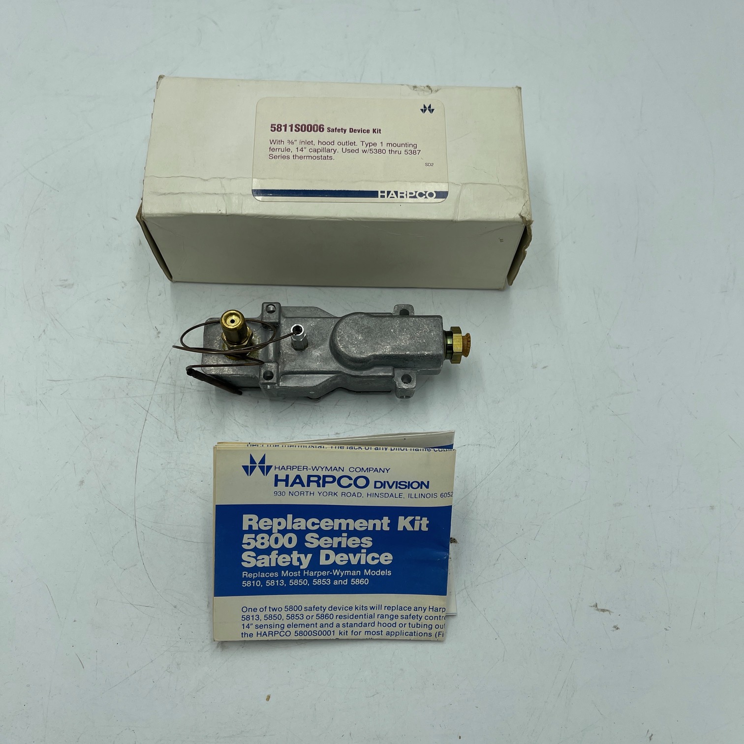 NOS Harpco Gas Range Saftey Valve Kit 5811S0006, AP4396582