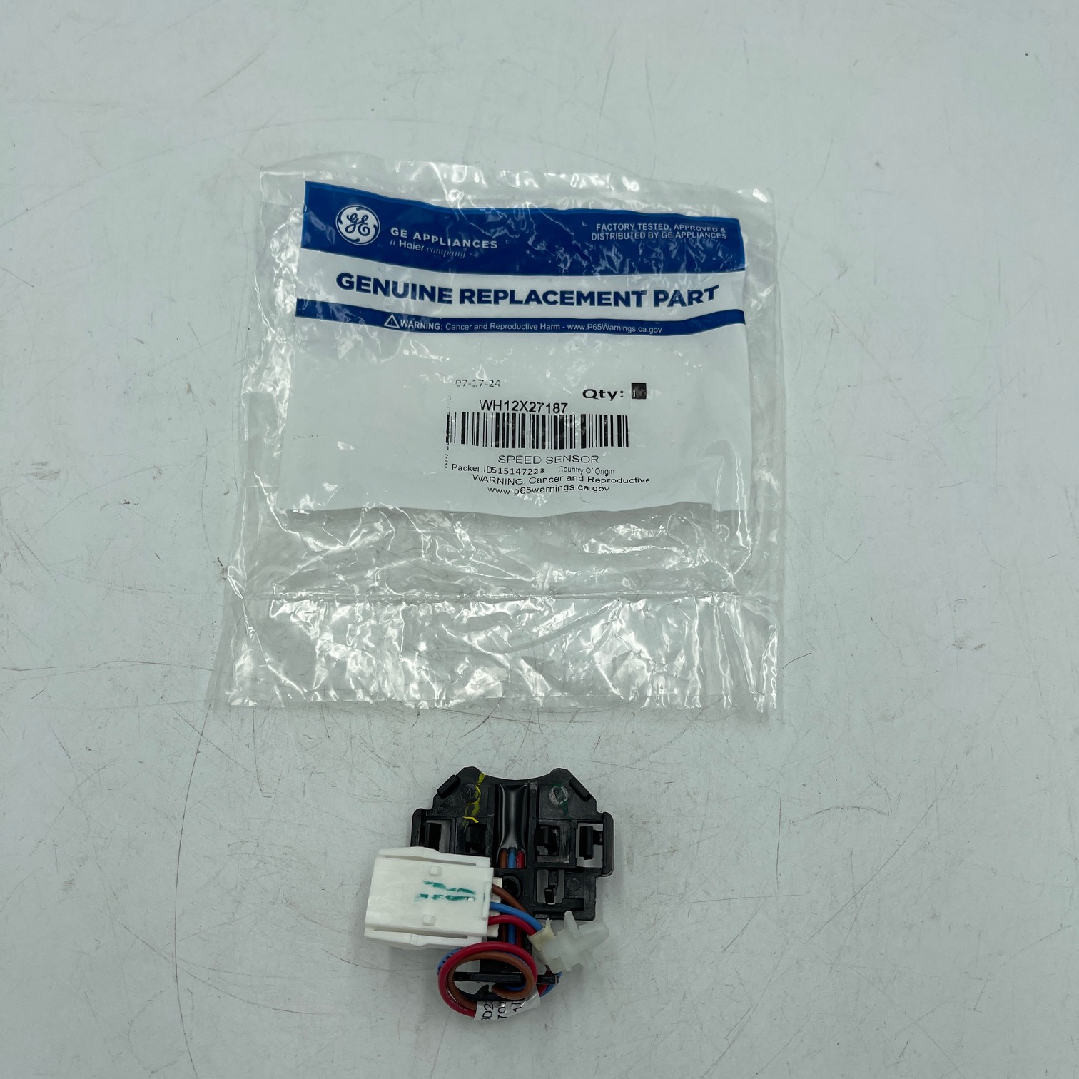 Genuine GE Washer Speed Sensor WH12X27187, AP6328287, PS12343358 - Image 2