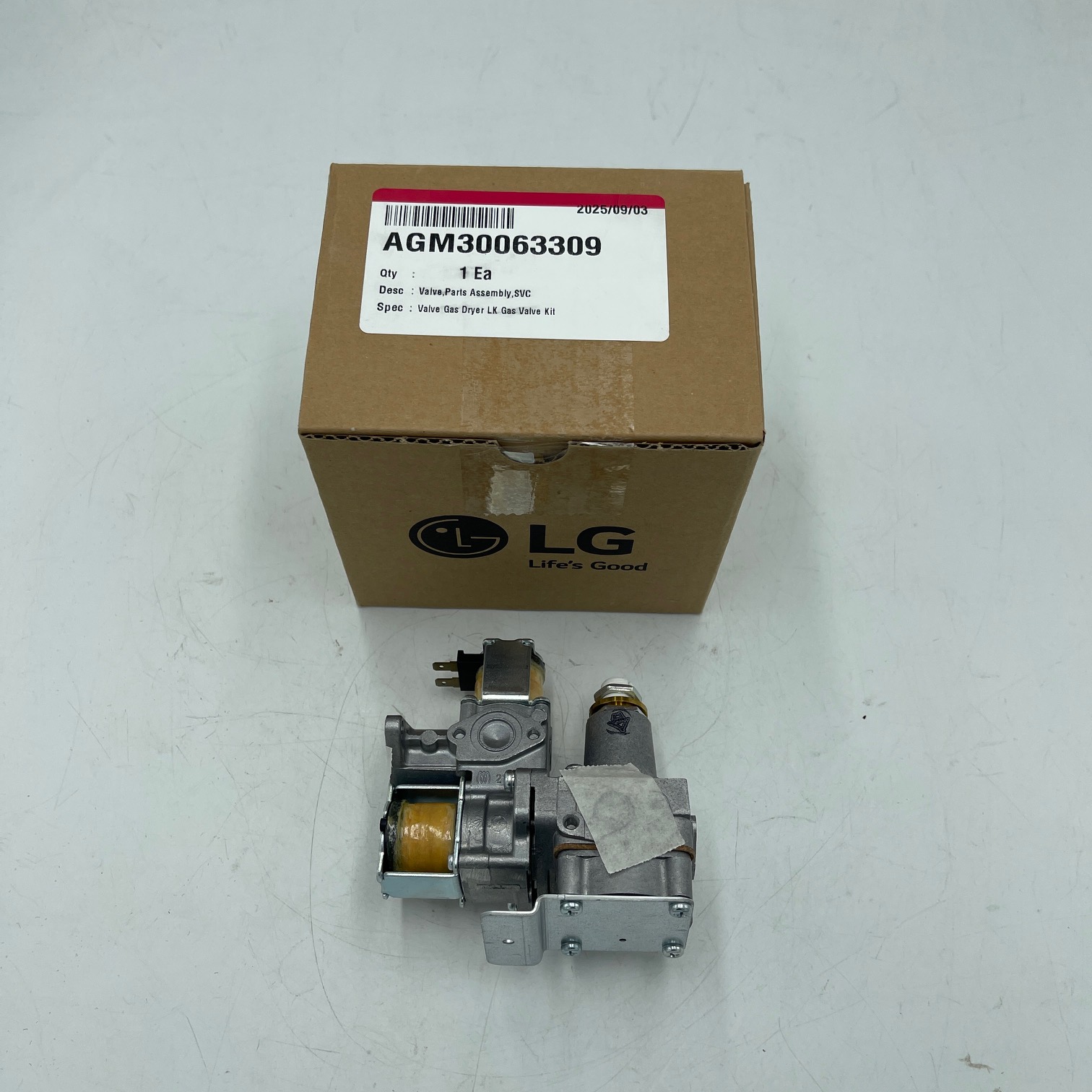 Genuine LG Dyer Gas Valve Assembly AGM30063309, AP7206830 - Image 2