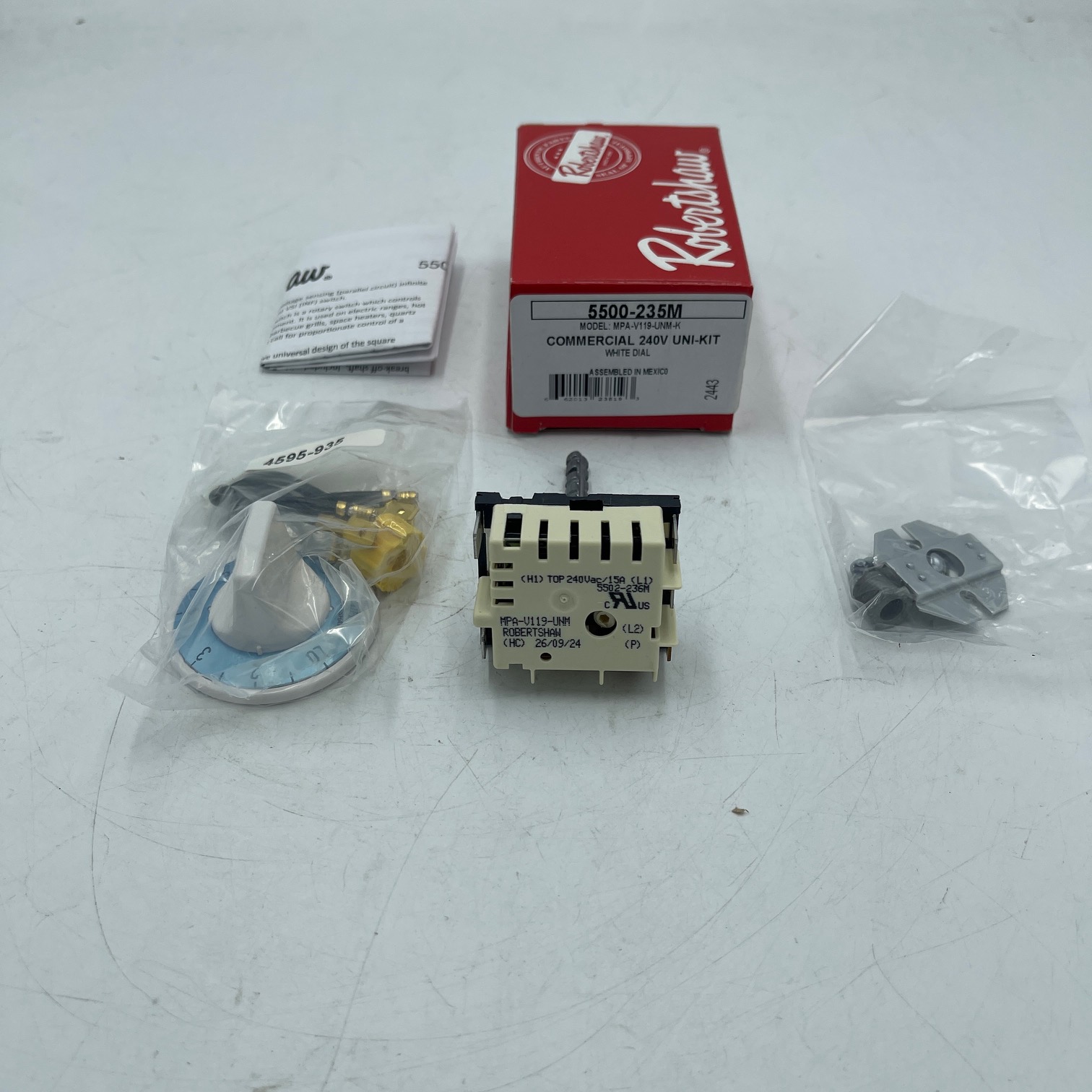 Genuine Robertshaw Electric Range Commercial Infinite Switch 240V UNi-Kit 5500-235M - Image 2