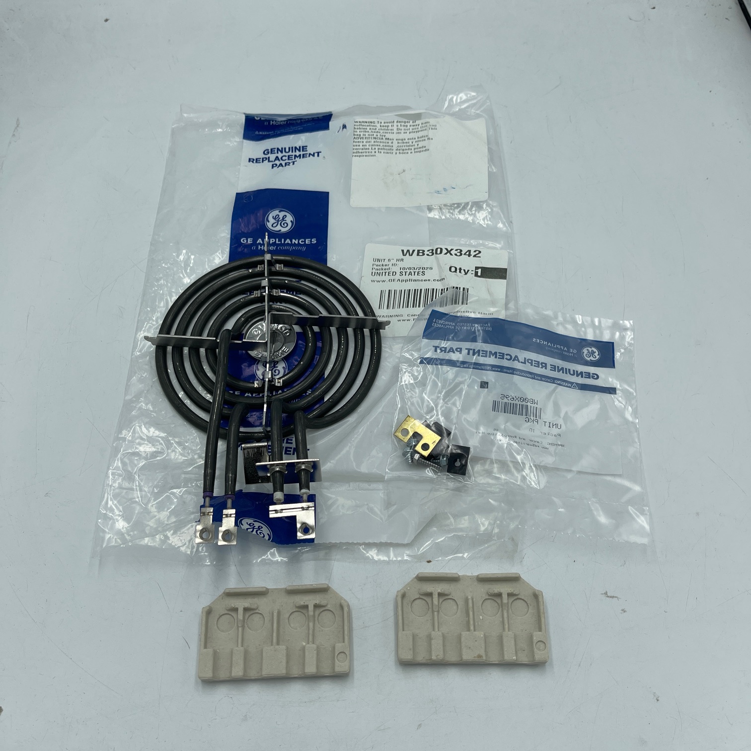 Genuine GE Electric Range Suface Unit 6" HR WB30X342, AP2027827, PS244042 - Image 2