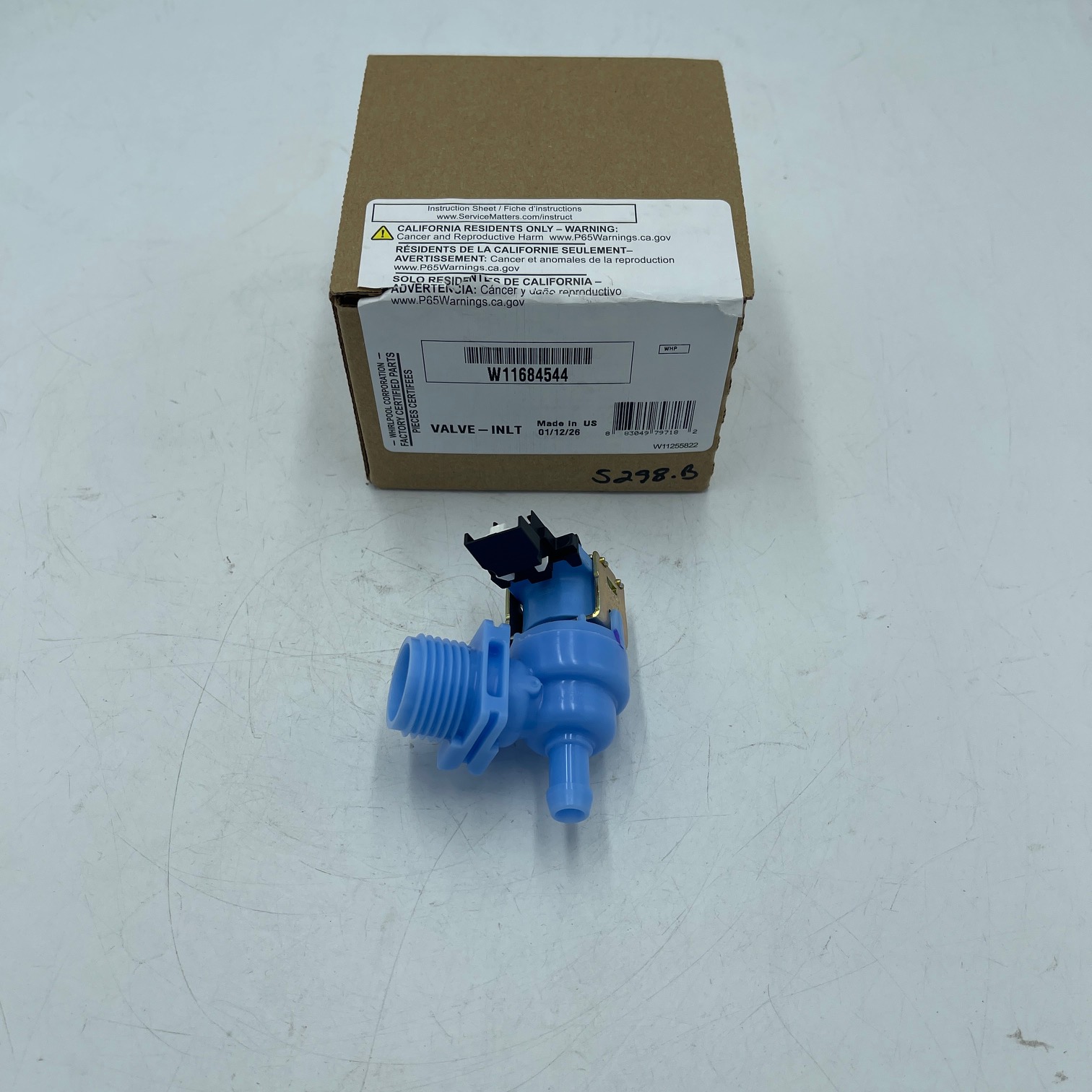 Genuine Whirlpool Dishwasher Inlet Valve W11684544, AP7216911 - Image 3