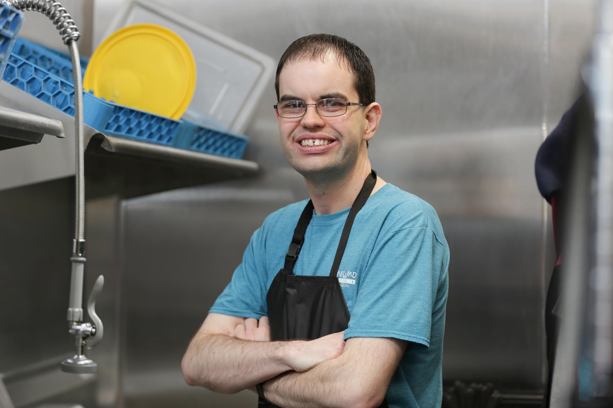 Matt working at Honeymoon Grill.