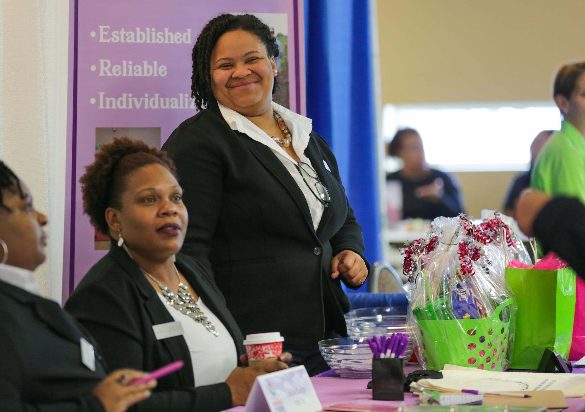 Smiling Louisa Ridge staff