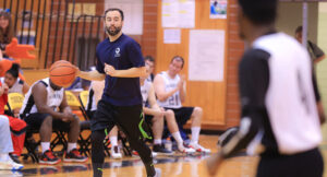 Athletes, Staff, and Community Members participating in the Special Olympics Basketball Fundraiser.