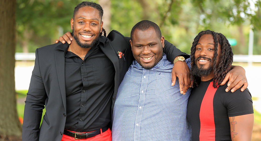 Jibreel, Sahir and Nadir group photo.