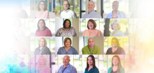 Collage of service award staff.