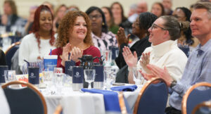 Staff celebrating at the 2024 Employee Recognition Breakfast.