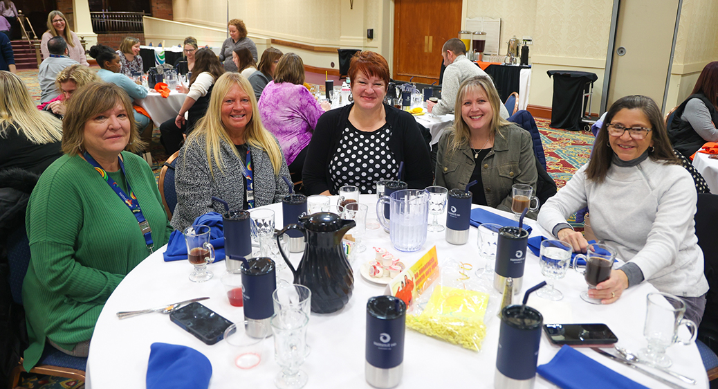 Staff celebrating at the 2024 Employee Recognition Breakfast.