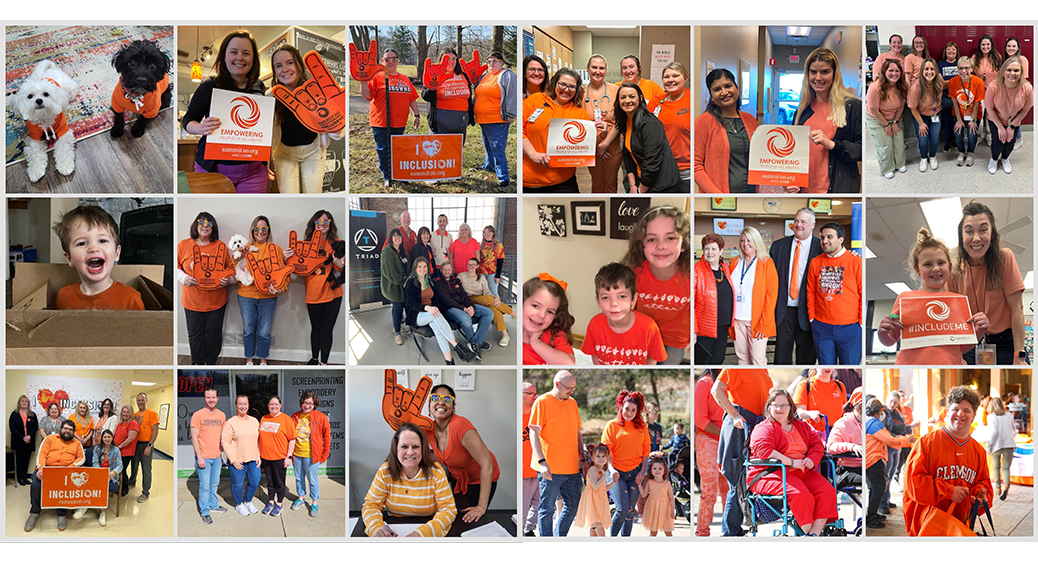 Collage of hundreds of community members celebrating Inclusion Day.