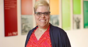 Jessica, emerging leader program graduate, posing for a photo indoors.