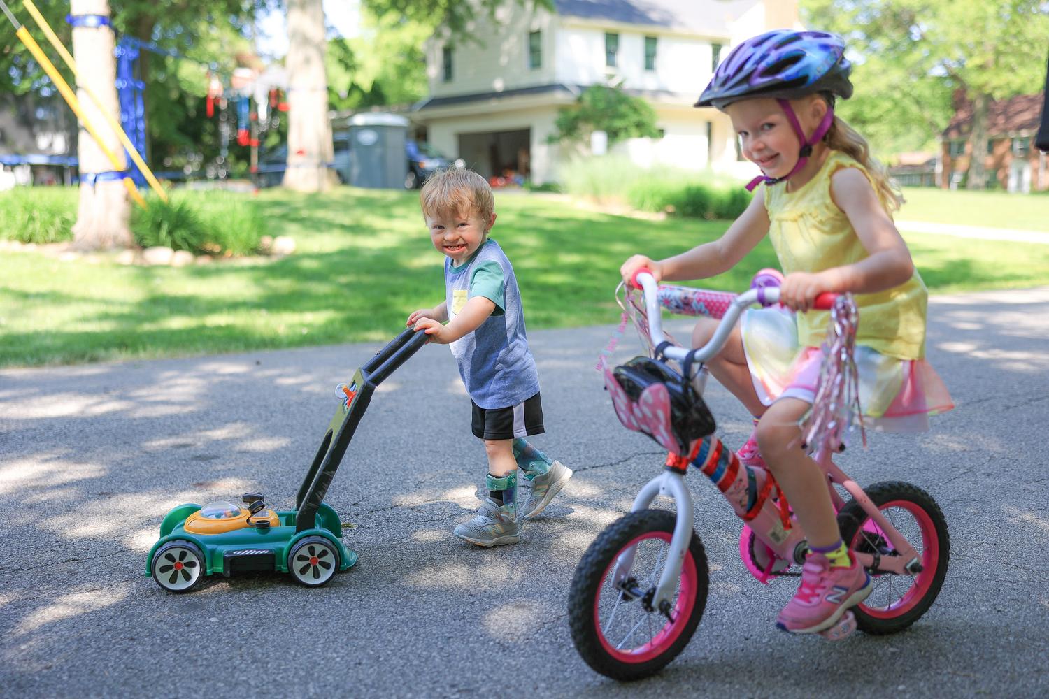 William and his sister.