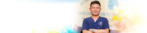 Portrait of individual with disability working in the workforce.