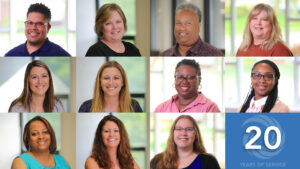 Collage of Summit DD's 20-Year Service Award recipients.