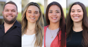 Collage of new Summit DD staff members, Cody, Claire, Michelle and Jennifer.