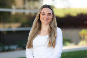 Portrait of new staff person Claire Veppert.