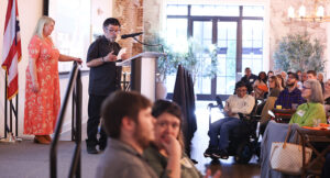 Picture of crowd at Summit DD appreciation breakfast.