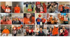 Collage of community members wearing orange to celebrate Inclusion Day.