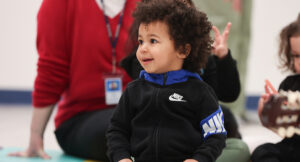 Child participating in Music Therapy class.
