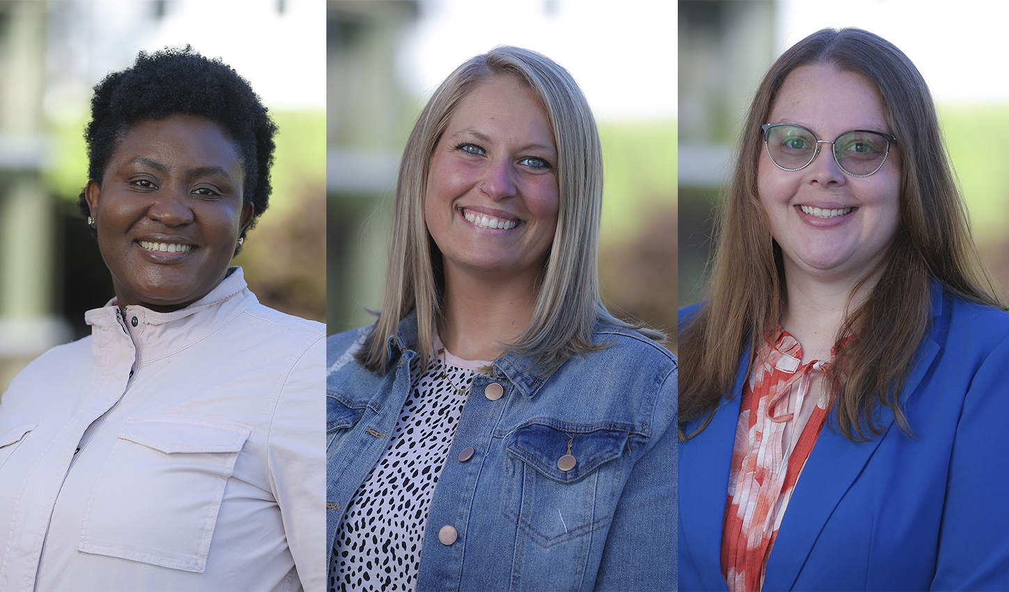 Collage of new Summit DD staff. Left to right, Jennifer Arthur, Danielle Paull, and Andrea Sharar.