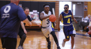 In-game action photo from the Summit DD vs Special Olympics Basketball Game.