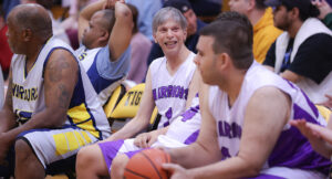 In-game action photo from the Summit DD vs Special Olympics Basketball Game.