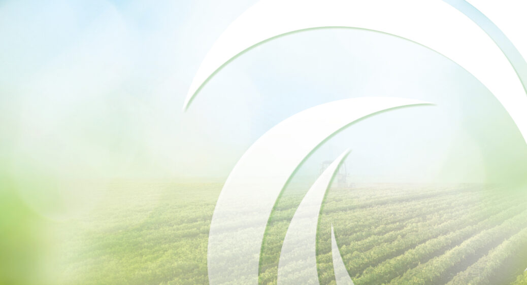 Summit DD logo in front of image of a crop field