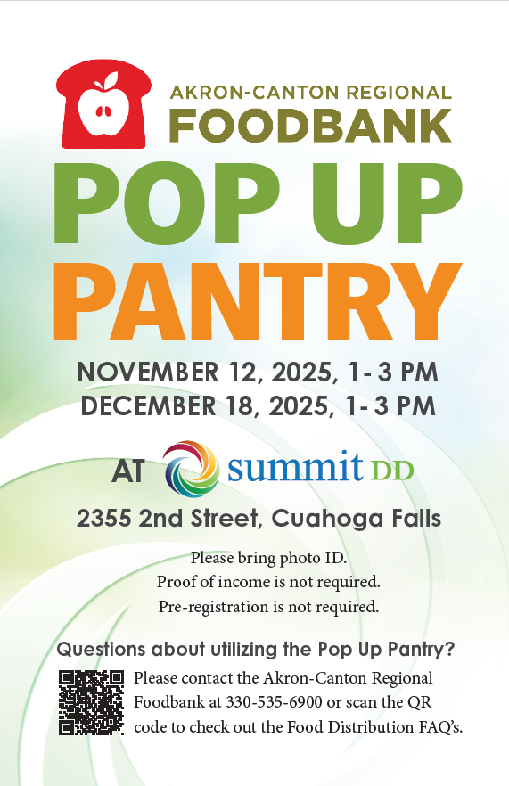 Foodbank pop up pantry event flyer
