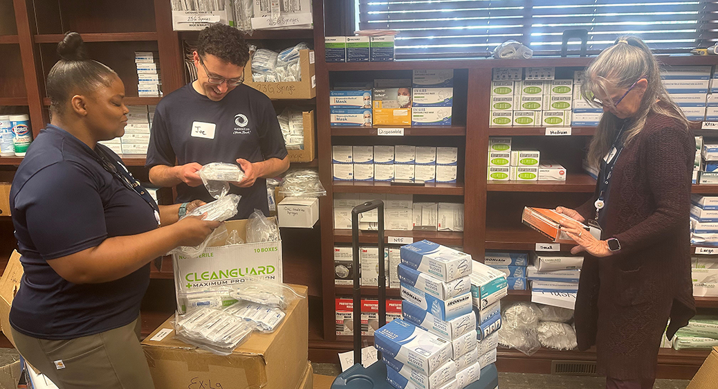 Group photo of Summit DD employees volunteering in the community.