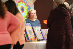 Artist Rachel Parker at the Summit DD and Summit Art Space ArtWalk: A Vision of Empowerment.
