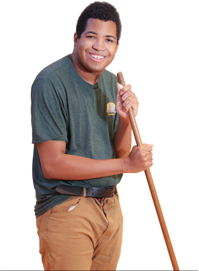 Outline photo of young man at working at Cuyahoga Falls Parks and Recreation