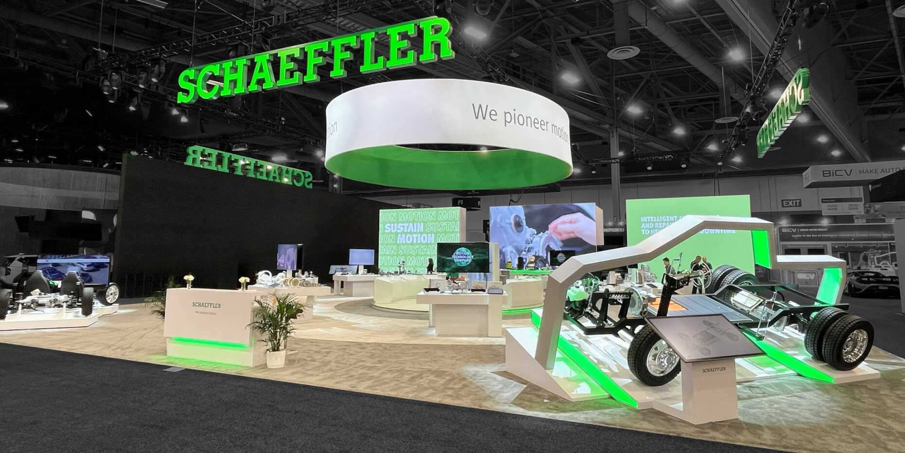 Custom trade show exhibit booth for Schaeffler at CES 2025
