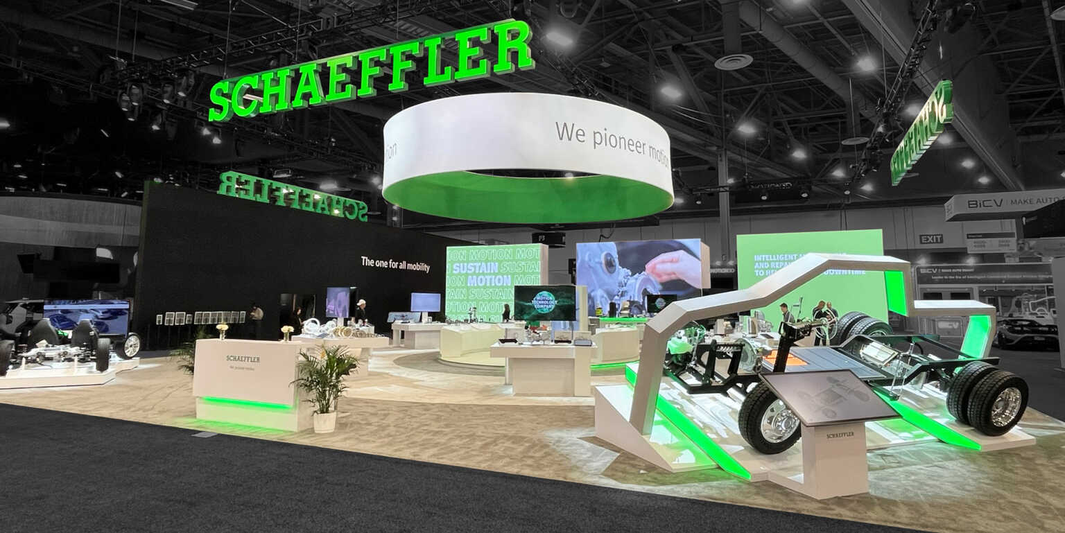 Custom trade show exhibit booth for Schaeffler at CES 2025
