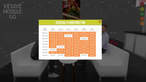 This shows how you can schedule a video meeting from the 20x30 rogers virtual trade show exhibit.