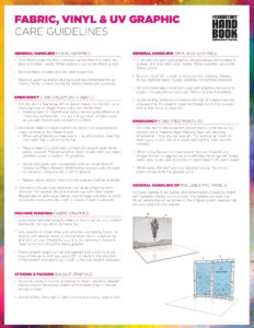 Fabric, Vinyl and UV Graphics Care Guidelines